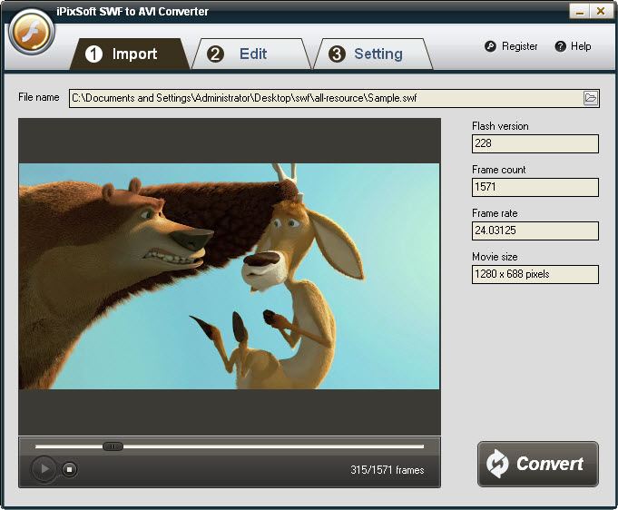 Windows 7 iPixSoft SWF to AVI Converter 5.1.0 full