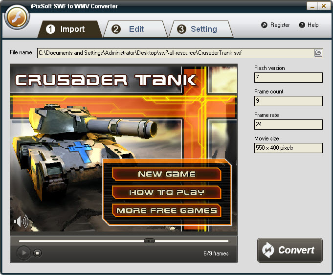 iPixSoft SWF to MPEG Converter software