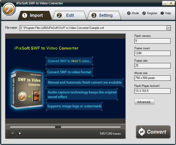 iPixSoft SWF to Video Converter 4.7.0 full